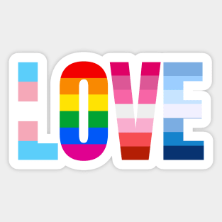 Love LGBT Pride Rainbow Love LGBTQ Pride Allyship Sticker